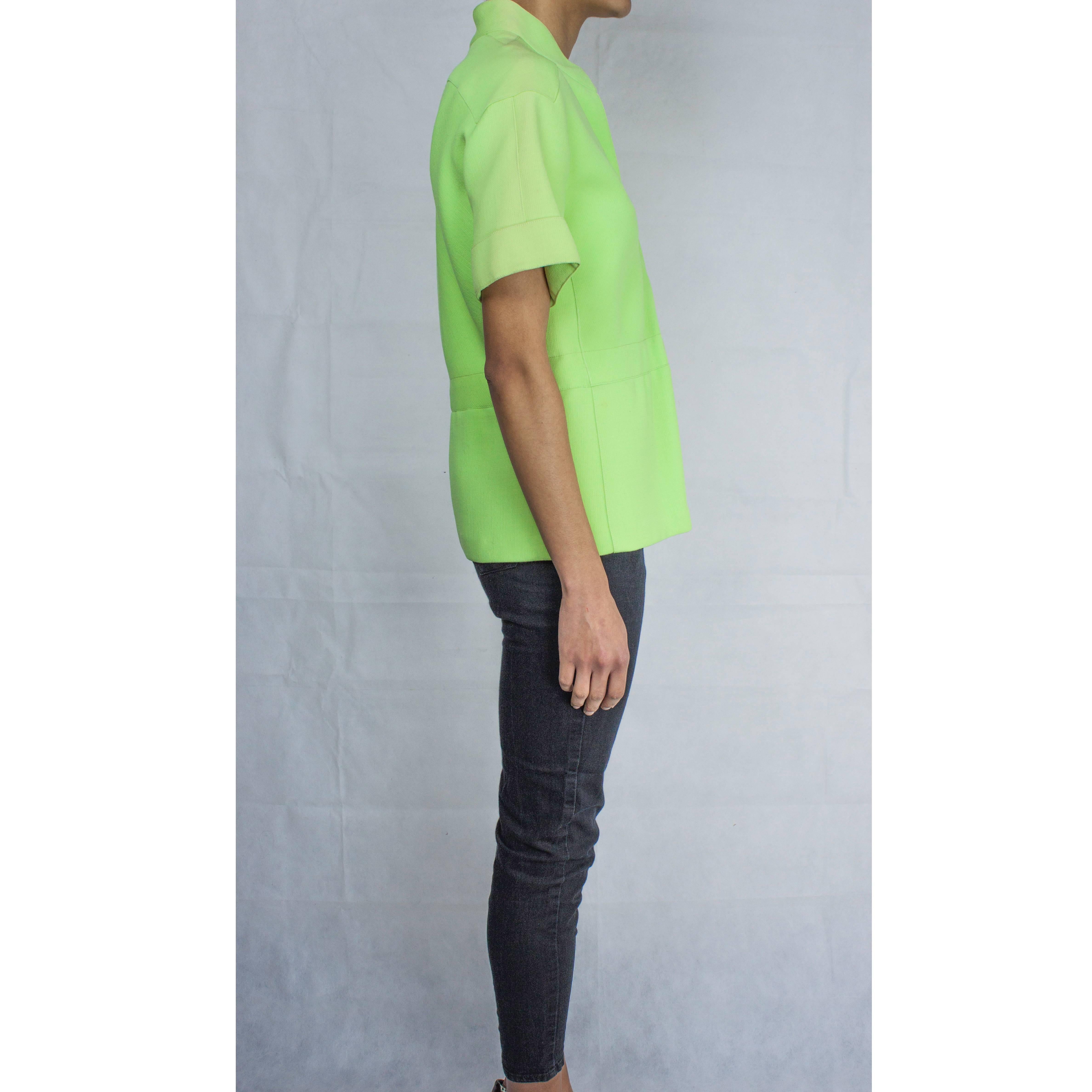 Green Andrè Courreges Early lime green tunic, circa 1967 For Sale