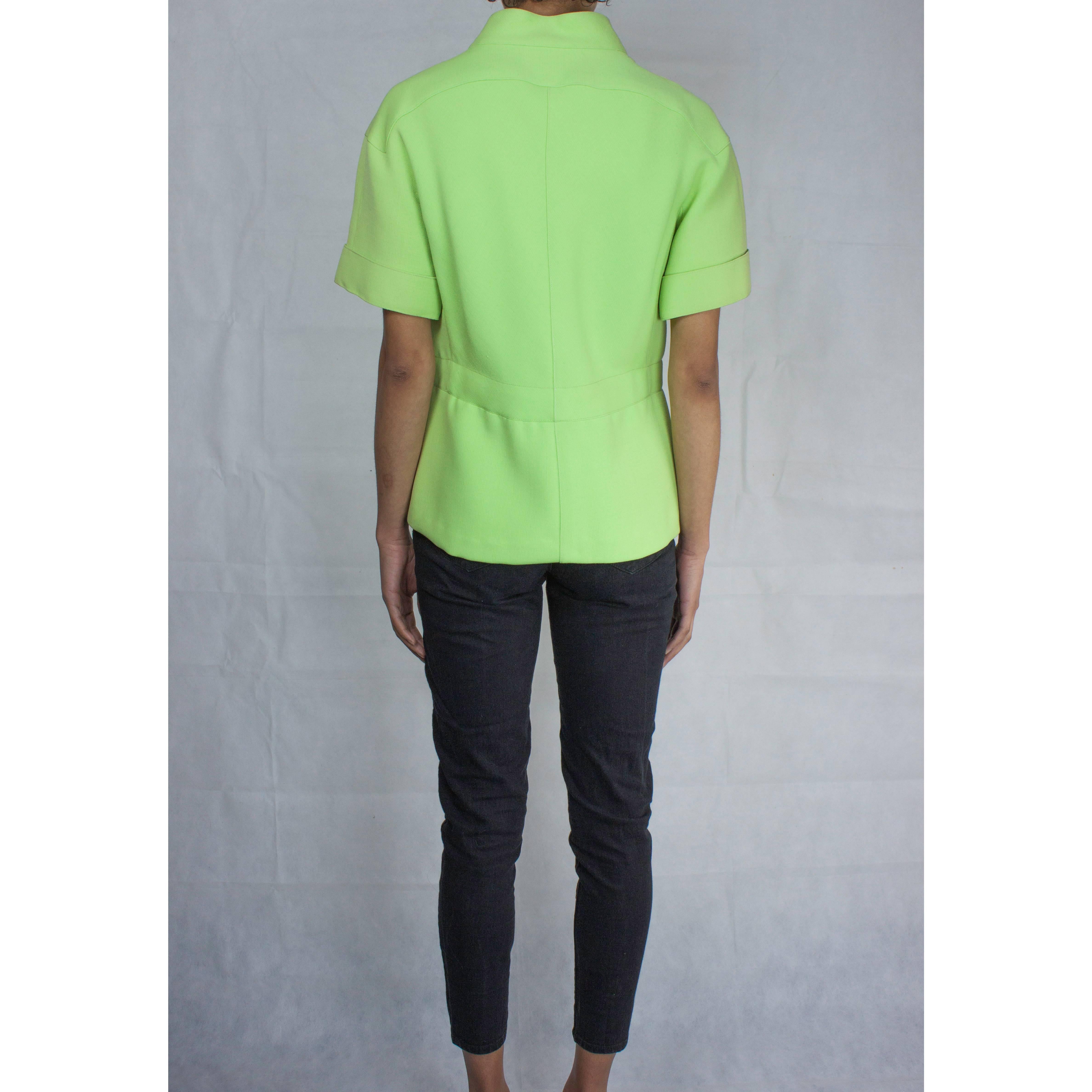 Andrè Courreges Early lime green tunic, circa 1967 In Good Condition For Sale In London, GB