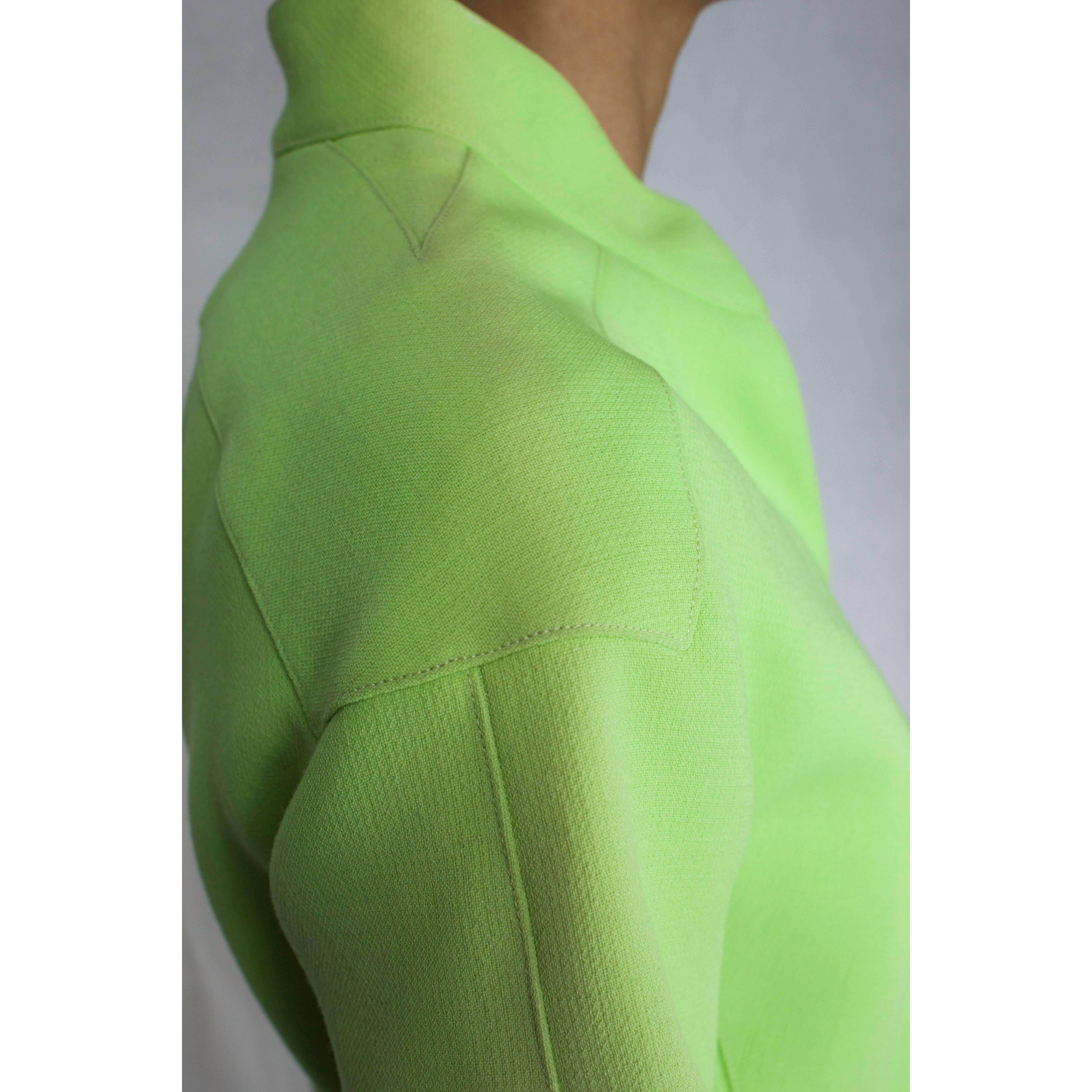 Andrè Courreges Early lime green tunic, circa 1967 For Sale 1