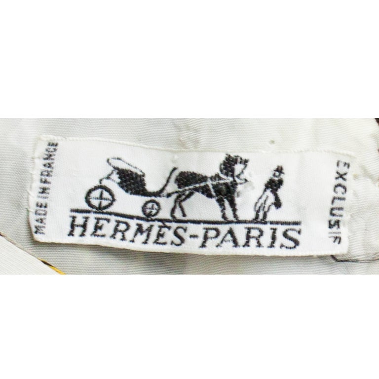 Hèrmes Frontaux et Cocardes Limited edition silk dress, circa 1968 For ...