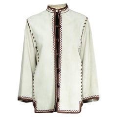 Yves Saint Laurent suede Cossack inspired jacket, circa 1976