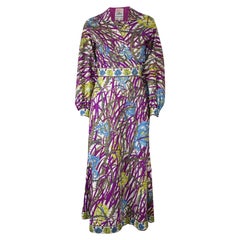 Vintage Pucci foliage print wool challis ensemble. circa 1970