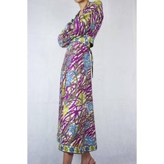 Pucci foliage print wool challis ensemble. circa 1970