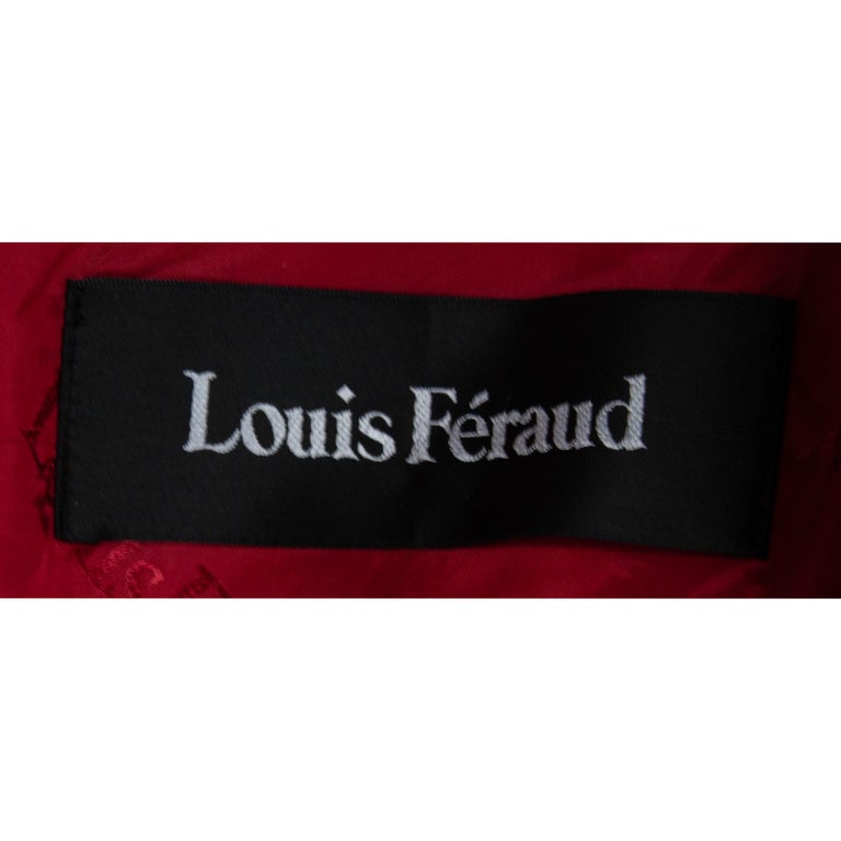 Louis Feraud red and white tailored leather www.bagsaleusa.com 1980s For Sale at 1stdibs