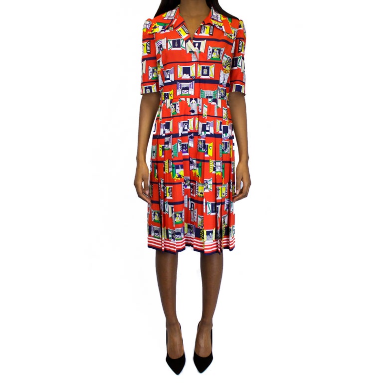 Large Lanvin 1970s Summer Day Dress