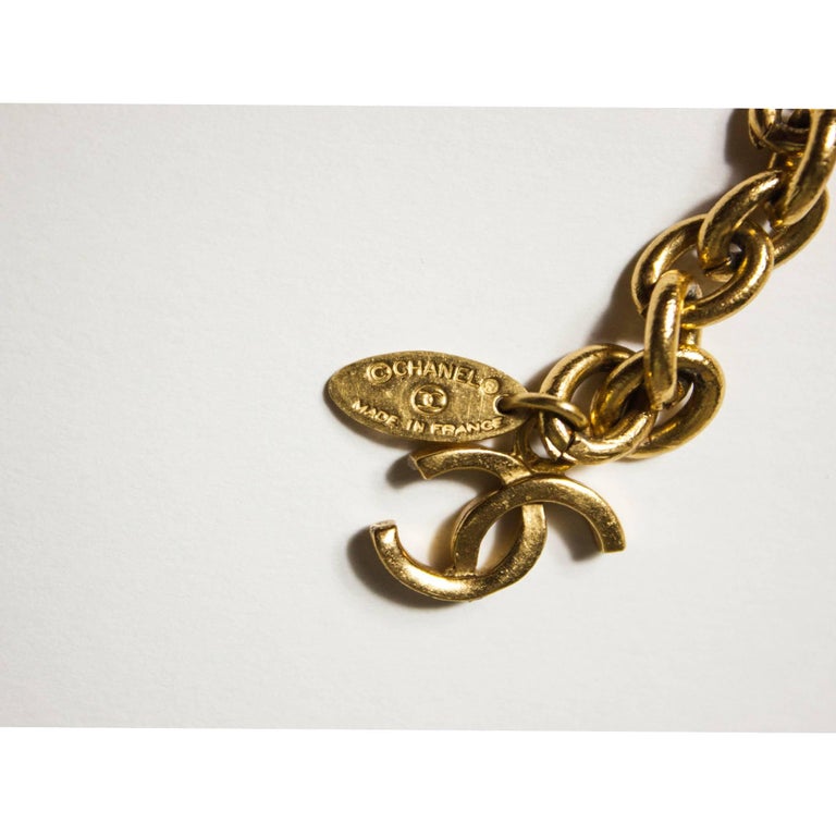 Chanel gold gilded belt, circa 1980 For Sale at 1stdibs
