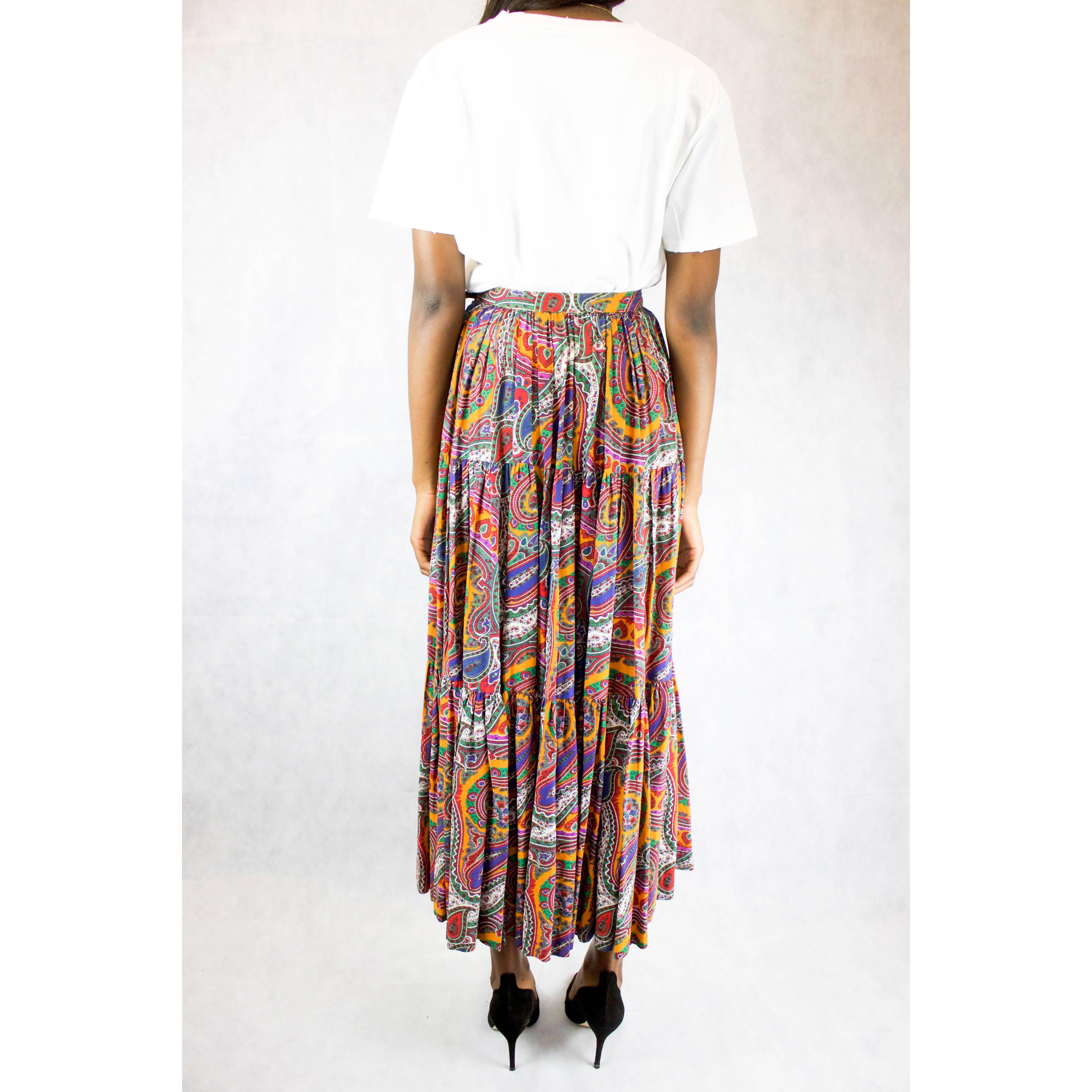 long paisley skirt