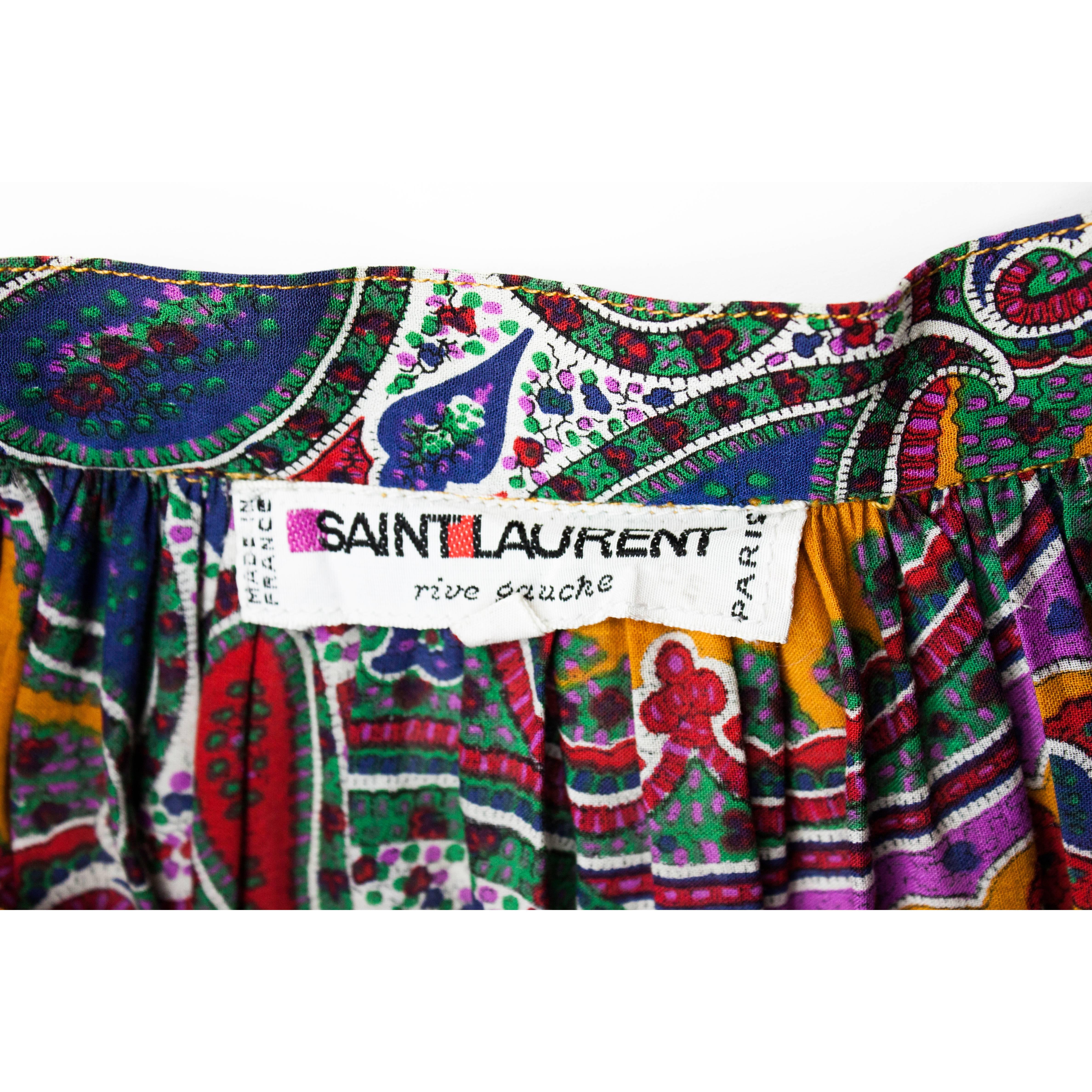 Yves Saint Laurent long layered Paisley gypsy skirt, Fall Winter 1976 2