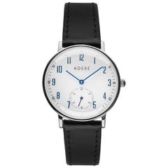 ADEXE Watches Stainless Steel Petite Black and White Quartz Wristwatch 