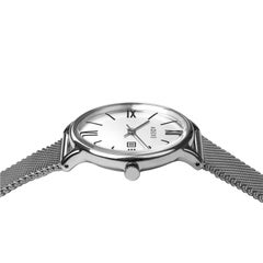 ADEXE Meek Petite Minimal Silver Quartz Watch / Gift for Her