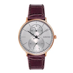 ADEXE Watches Foreseer Grey & Dark Brown Contemporary Quartz Watch 