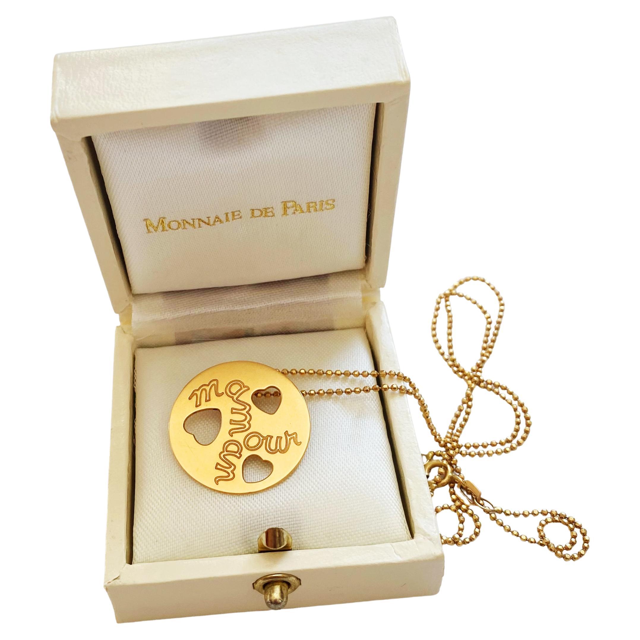 French Mint Museum 18K Maman Amour Pendant necklace  For Sale