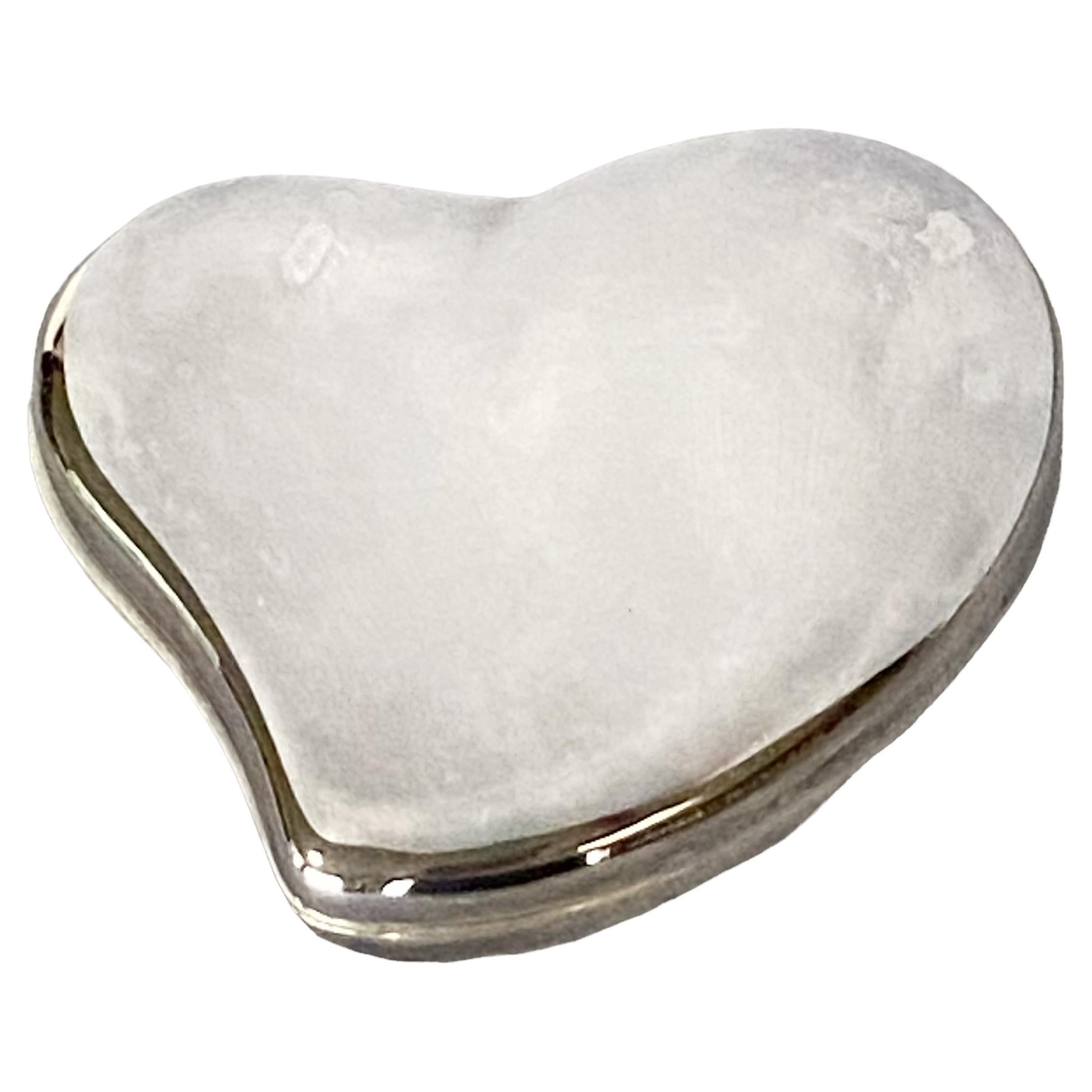 Elsa Peretti for Tiffany 1980 Large 4" Sterling Silver Freeform Heart Box 