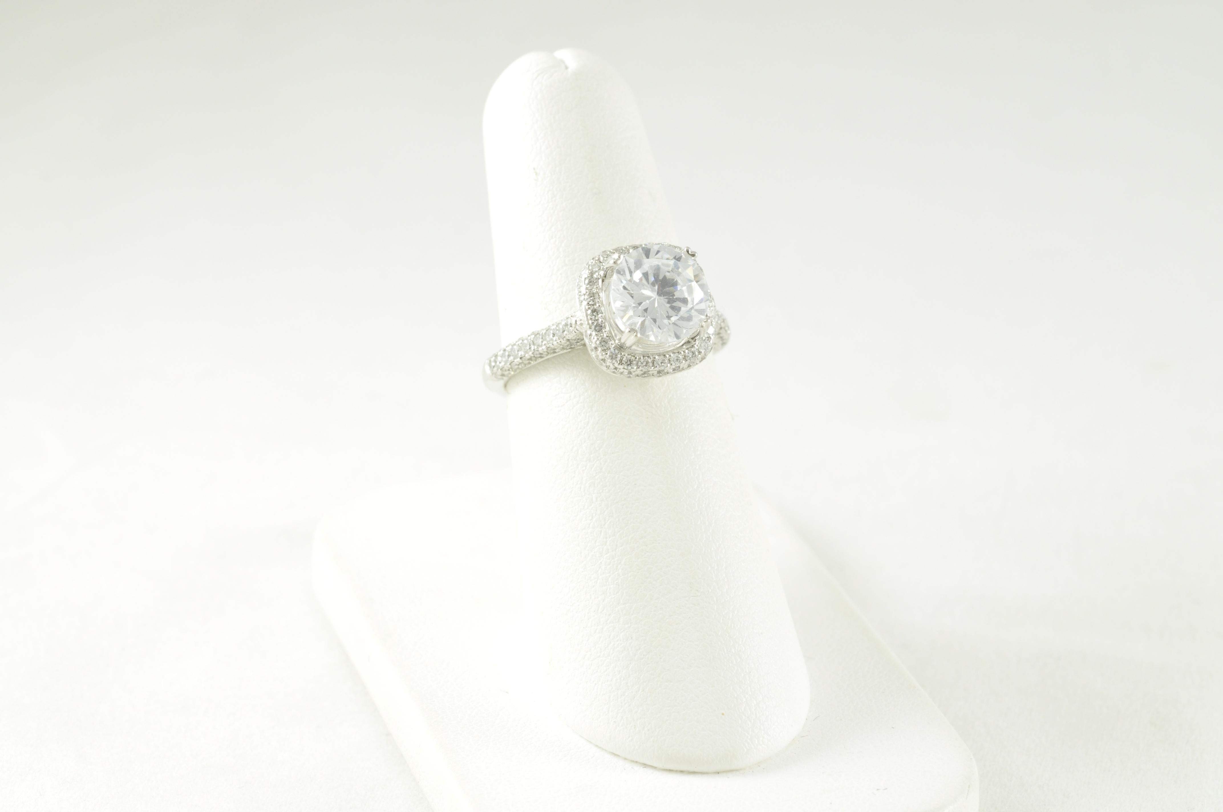 Modern Uneek Diamond Semi Mount Ring For Sale