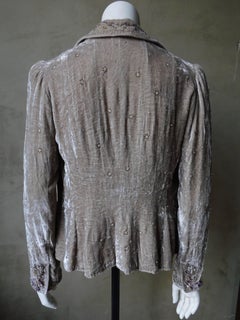 Elie Tahari Silk Velvet Jacket with Embroidered Details
