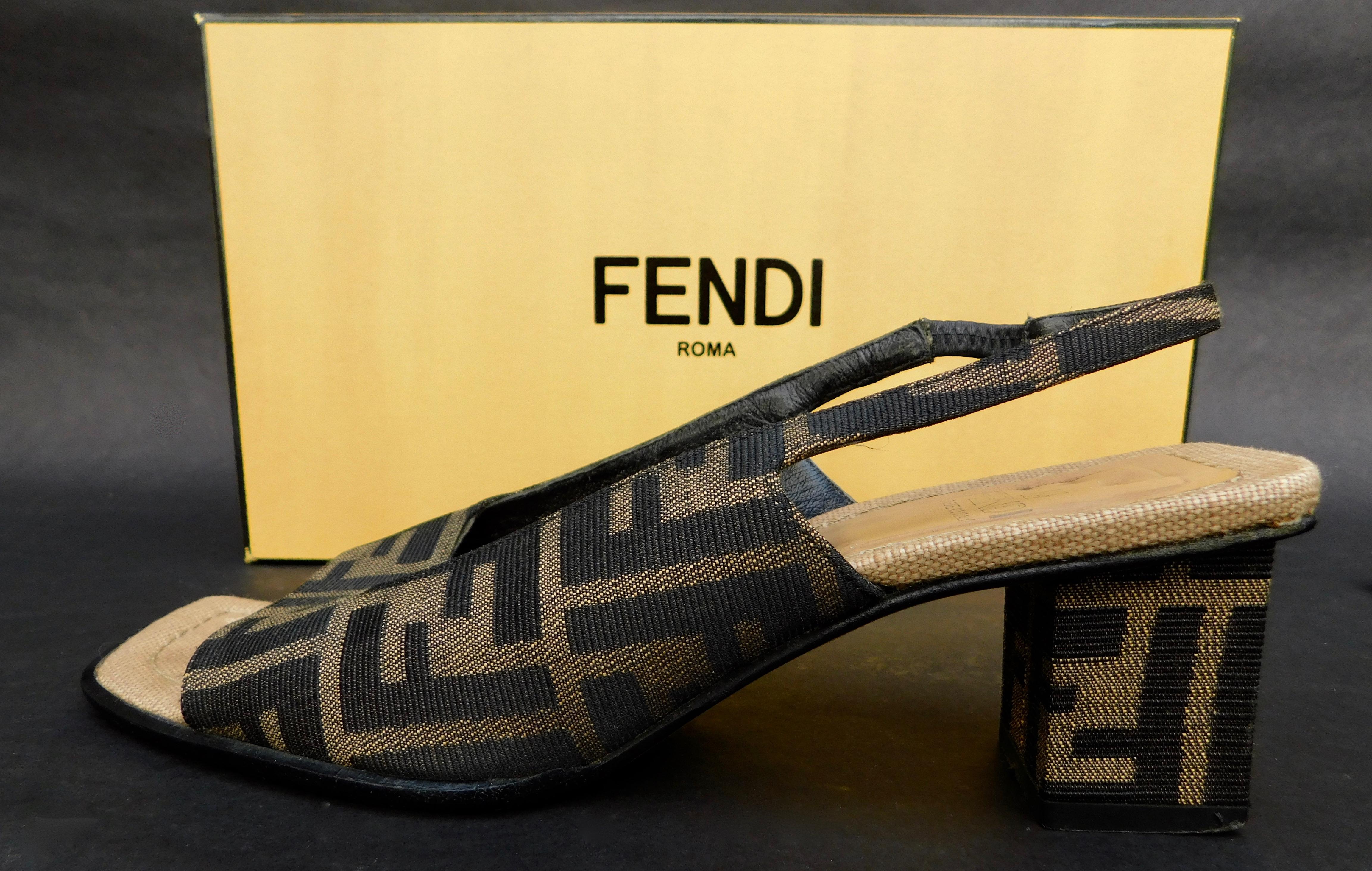 fendi zucca heels