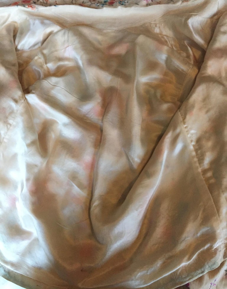 Antique Cantonese Chinese Hand Embroidered Silk Jacket at 1stDibs