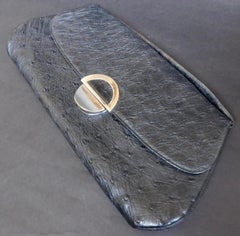 Vintage 1930 French Art Deco Ostrich Skin Handbag