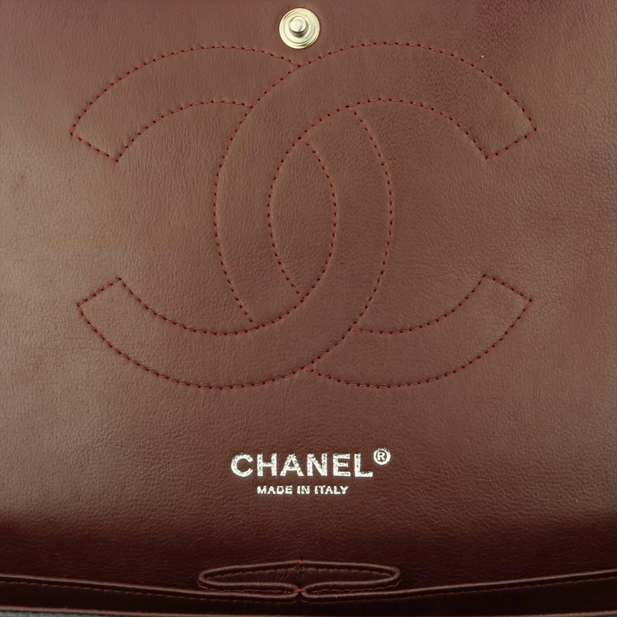 Chanel Classic Black Caviar Jumbo Double Flap Bag with Silver Hardware, 2010 9