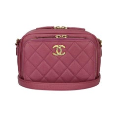 CHANEL Business Affinity Camera Case Pink Caviar with Gold Hardware 2016