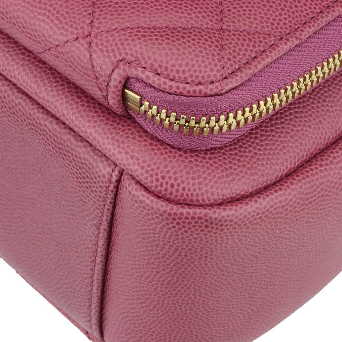 Women's or Men's CHANEL Business Affinity Camera Case Pink Caviar with Gold Hardware 2016