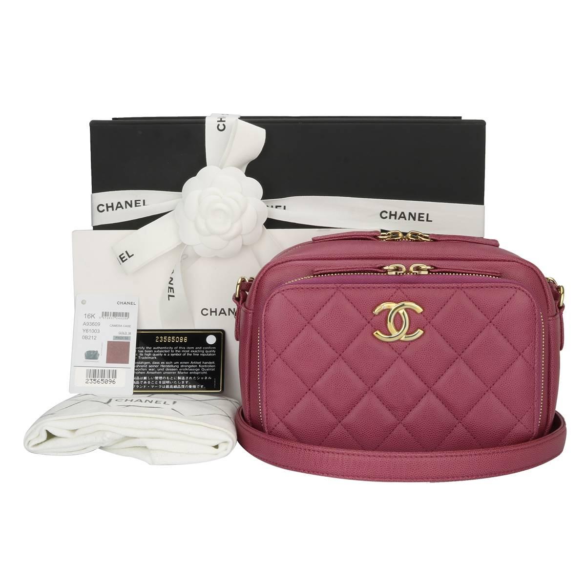 CHANEL Business Affinity Camera Case Pink Caviar with Gold Hardware 2016 11