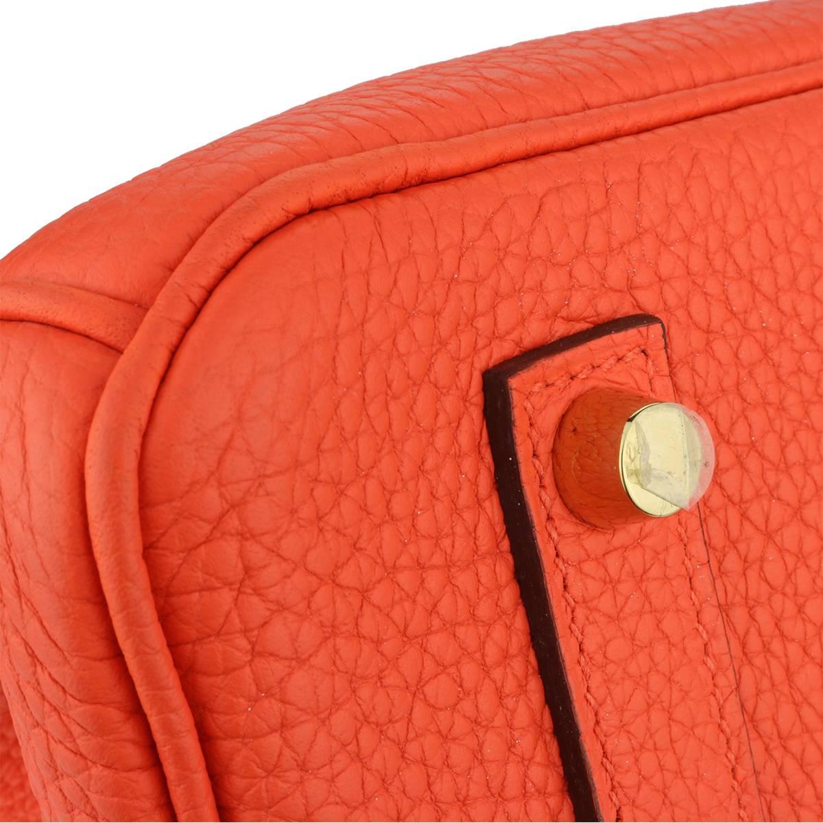 Hermès 35cm Orange Togo Leather with Gold Hardware Stamp T Year 2015 Birkin Bag 2