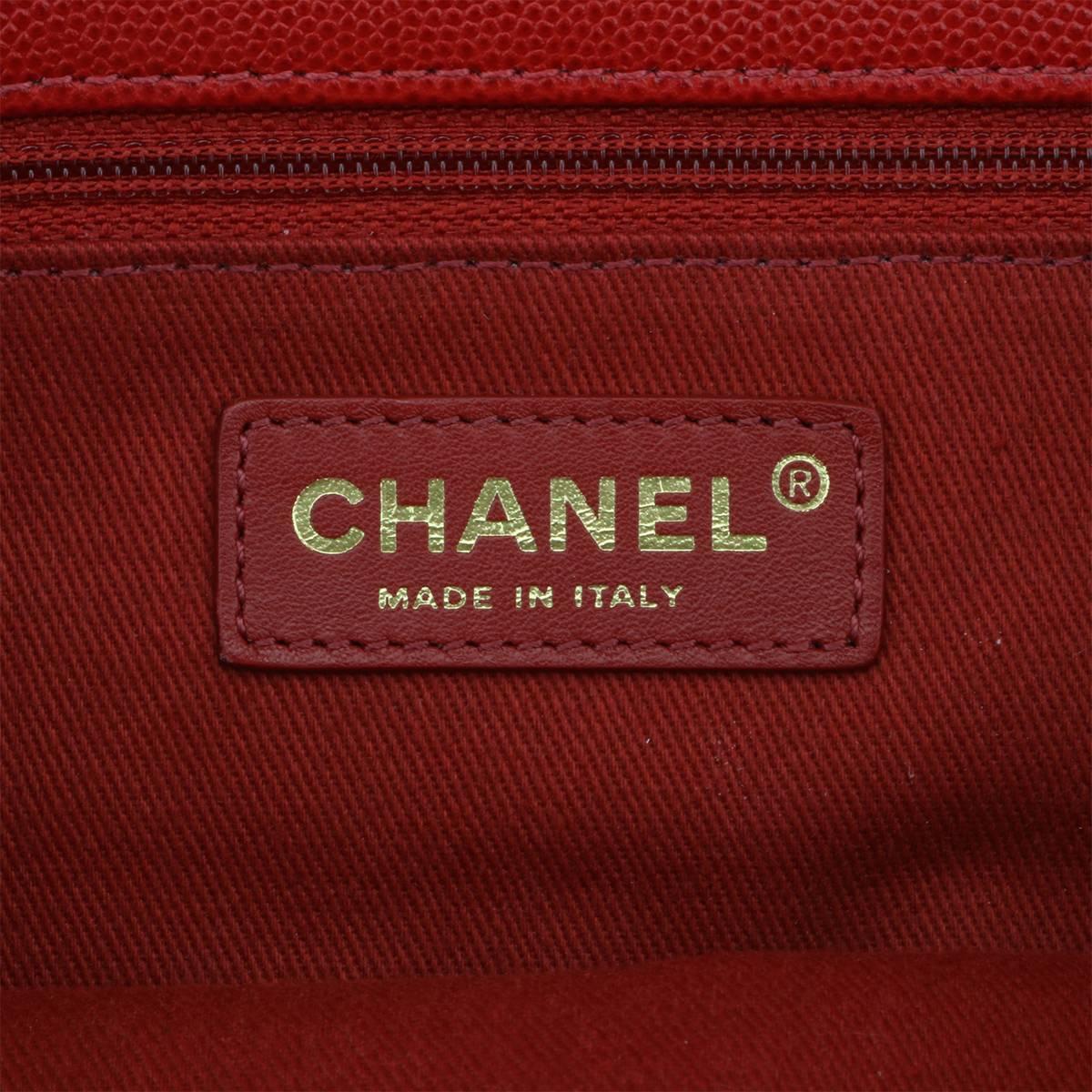 Chanel Coco Handle Large Red Caviar bag with Brushed Gold Hardware, 2018 8