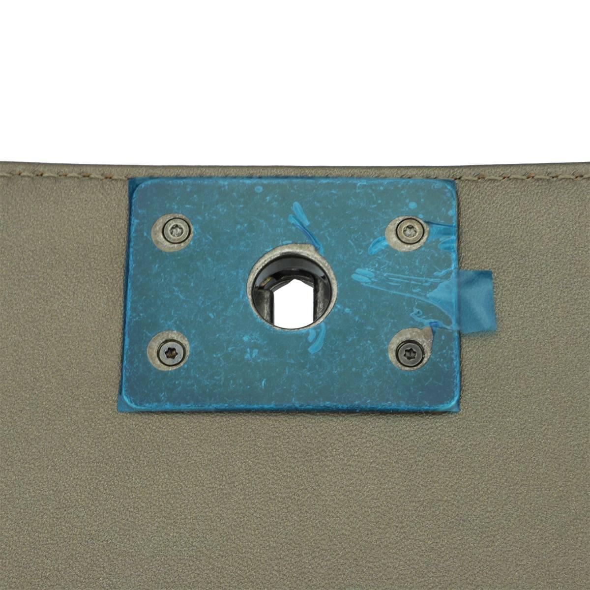 Chanel Old Medium Crystal Boy Metallic Bronze Ruthenium Hardware Goatskin Bag 7