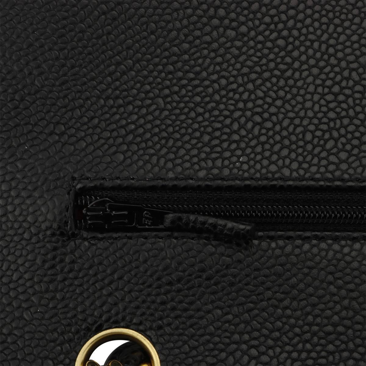  CHANEL Classic Jumbo Double Flap Black Caviar with Gold Hardware 2014 10