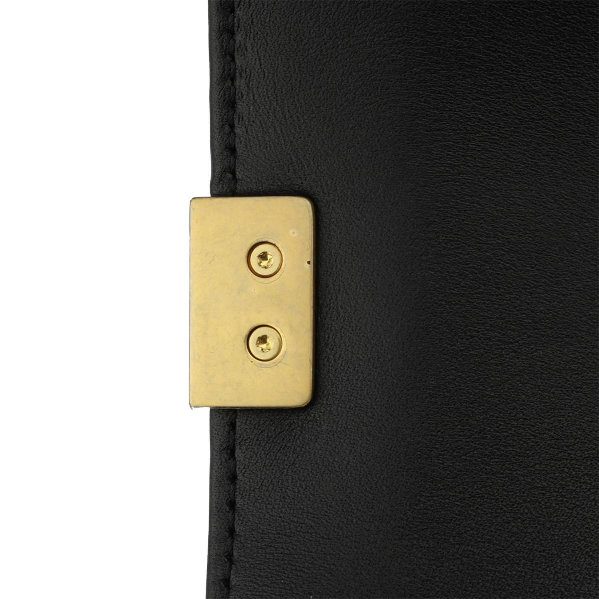 Chanel Old Medium Chevron Boy Blue Calfskin with Brushed Gold Hardware 2018 7