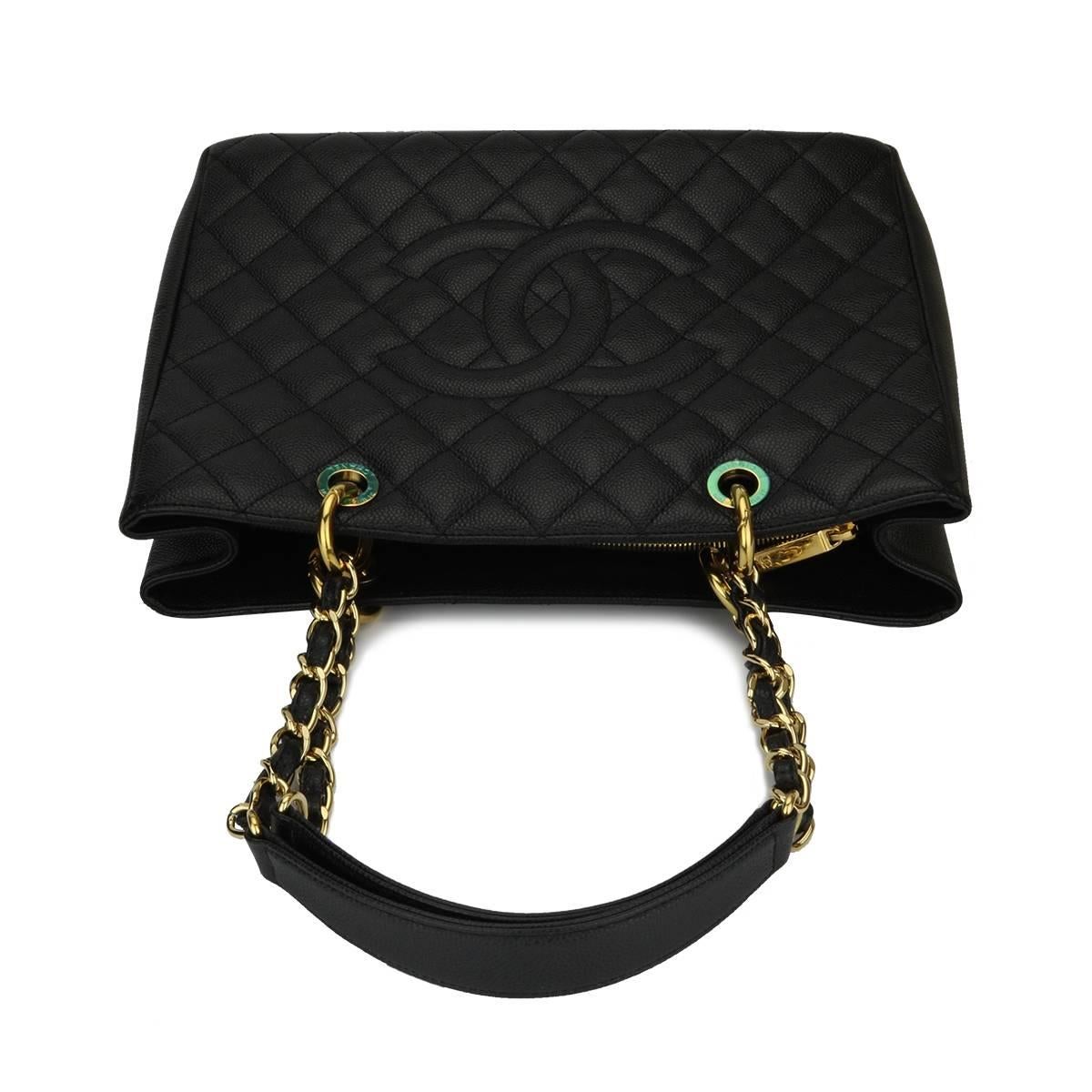  CHANEL Grand Shopping Tote (GST) Black Caviar with Gold Hardware 2012 5