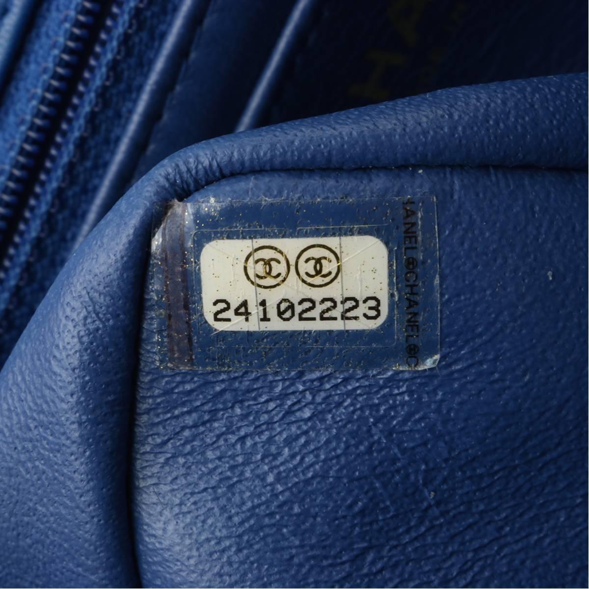 Chanel Rectangular Mini Blue Lambskin Bag with Light Gold Hardware, 2017 10