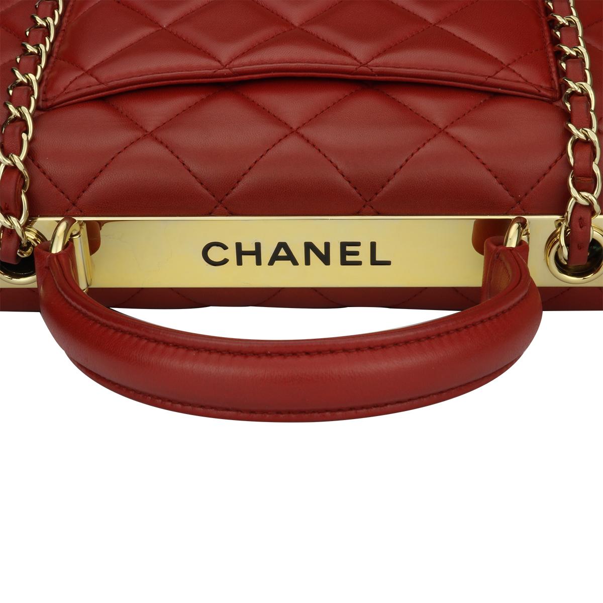 CHANEL Trendy CC Small Red Lambskin with Gold Hardware 2017 3