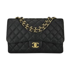 CHANEL Classic Single Flap Jumbo Black Caviar with Gold Hardware 2009