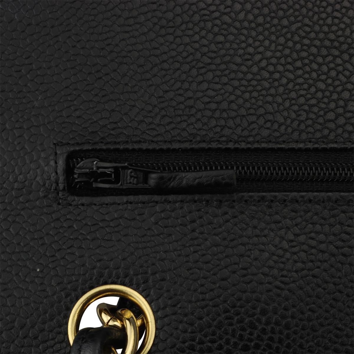 CHANEL Classic Jumbo Double Flap Black Caviar with Gold Hardware 2014 11