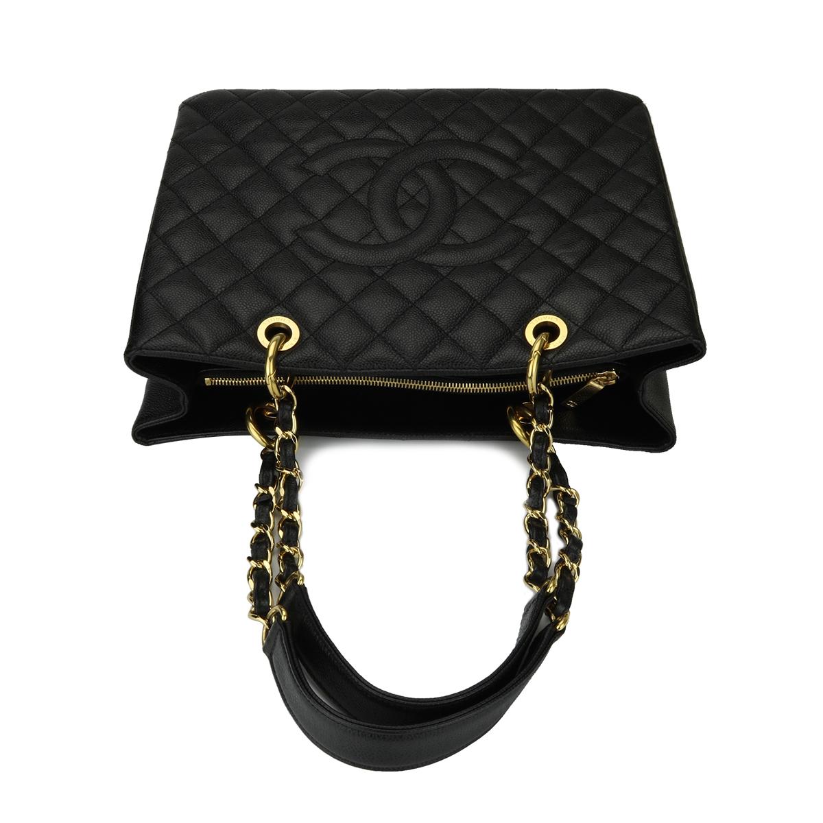 CHANEL Grand Shopping Tote (GST) Black Caviar with Gold Hardware 2012 5