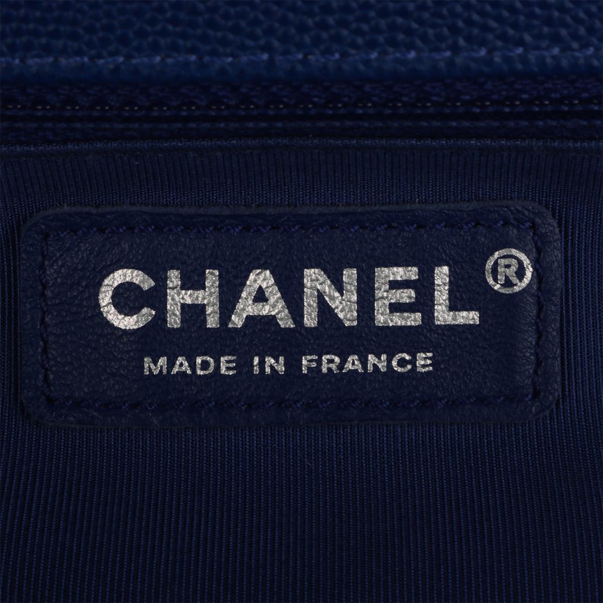 CHANEL New Medium Quilted Boy Blue Caviar with Ruthenium Hardware 2018 9