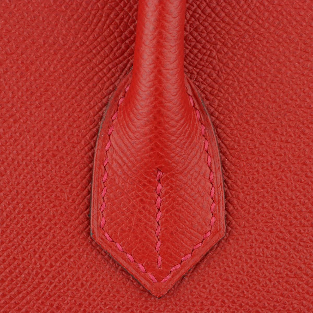 Hermès Birkin 35cm Q5 Rouge Casaque Epsom Leather with Palladium Hardware 2015 9
