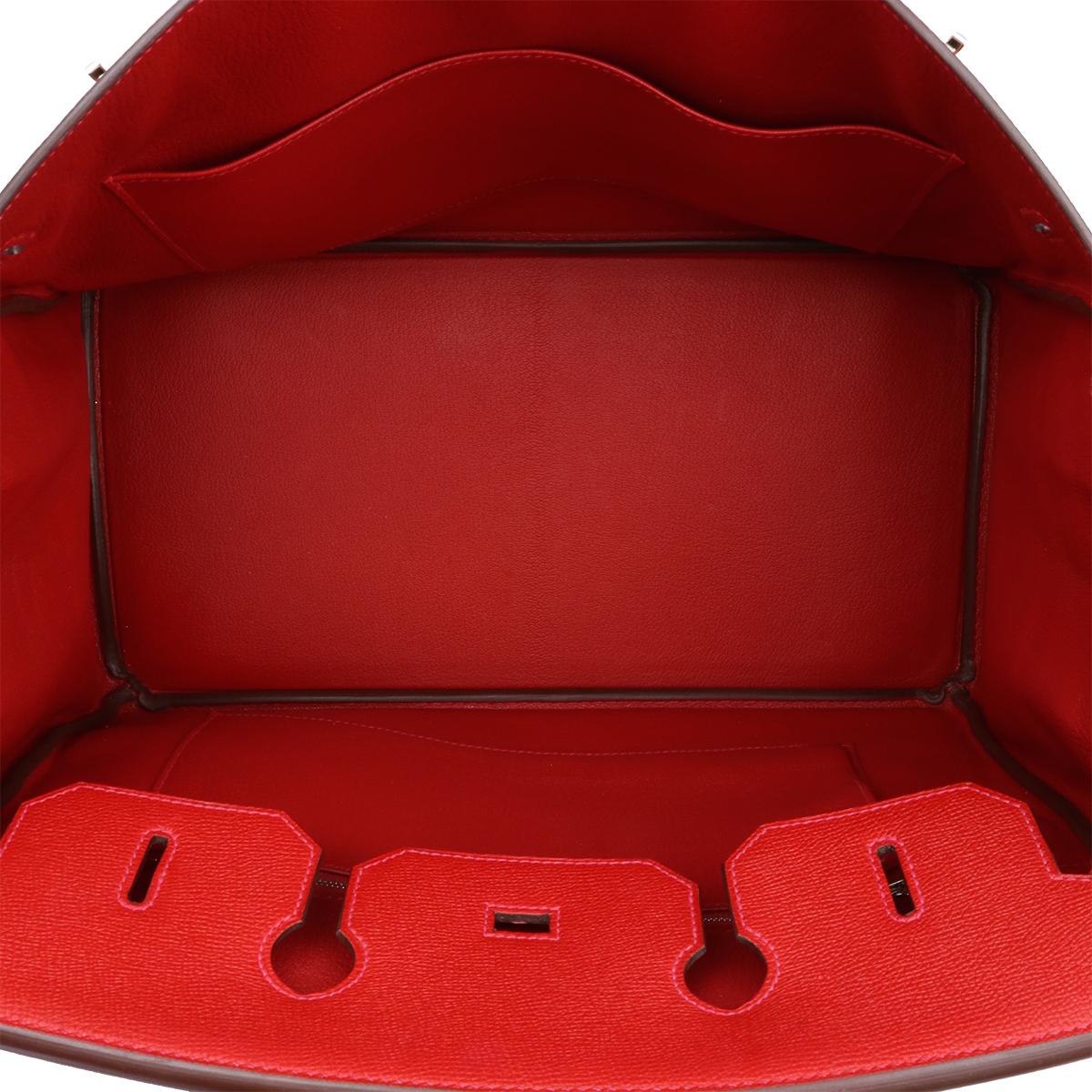 Hermès Birkin 35cm Q5 Rouge Casaque Epsom Leather with Palladium Hardware 2015 12