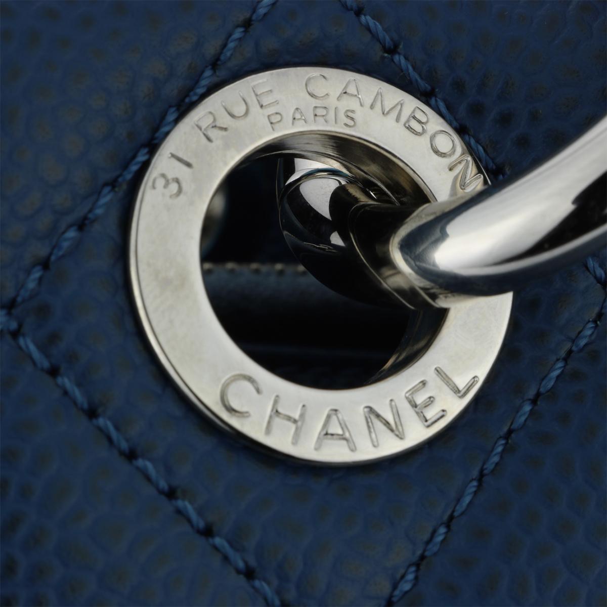 CHANEL Grand Shopping Tote (GST) Blue Caviar with Silver Hardware 2013 4