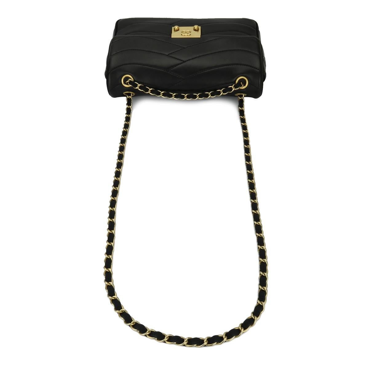 CHANEL Pagoda Flap Medium Black Lambskin with Brushed Gold Hardware 2016 10