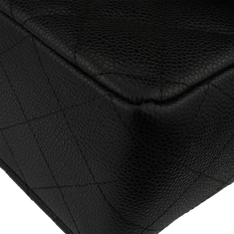 Chanel 2008-2009 Black Caviar Jumbo Flap Bag – AMORE Vintage Tokyo