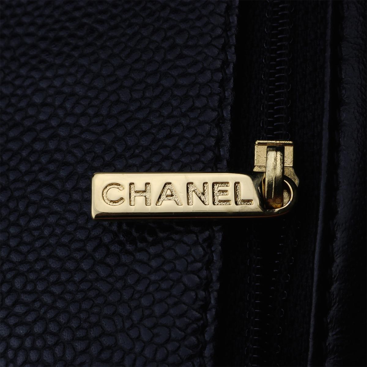 CHANEL Classic Single Flap Jumbo Black Caviar with Gold Hardware 2008 9