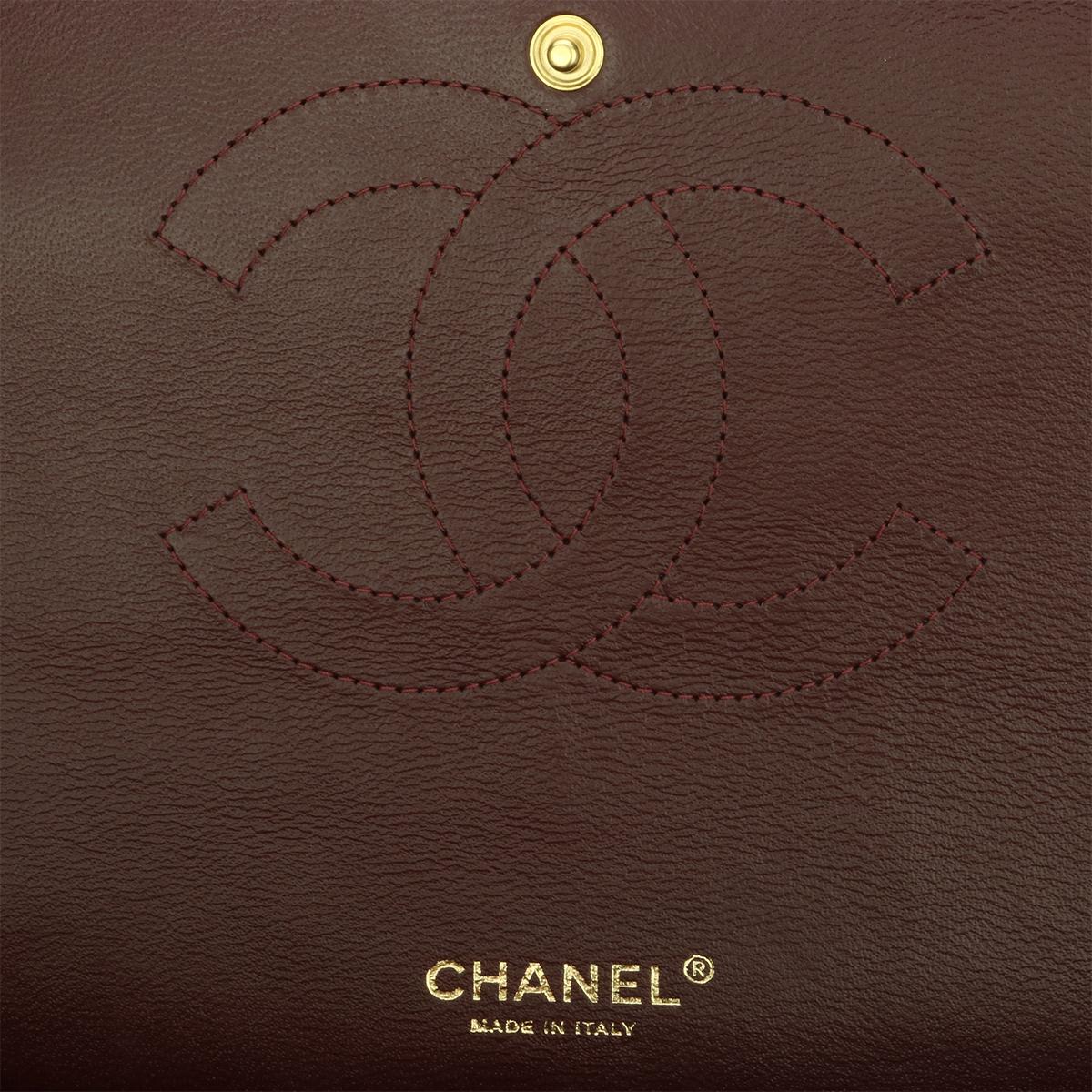 CHANEL Black Lambskin Maxi Double Flap with Gold Hardware 2012 13