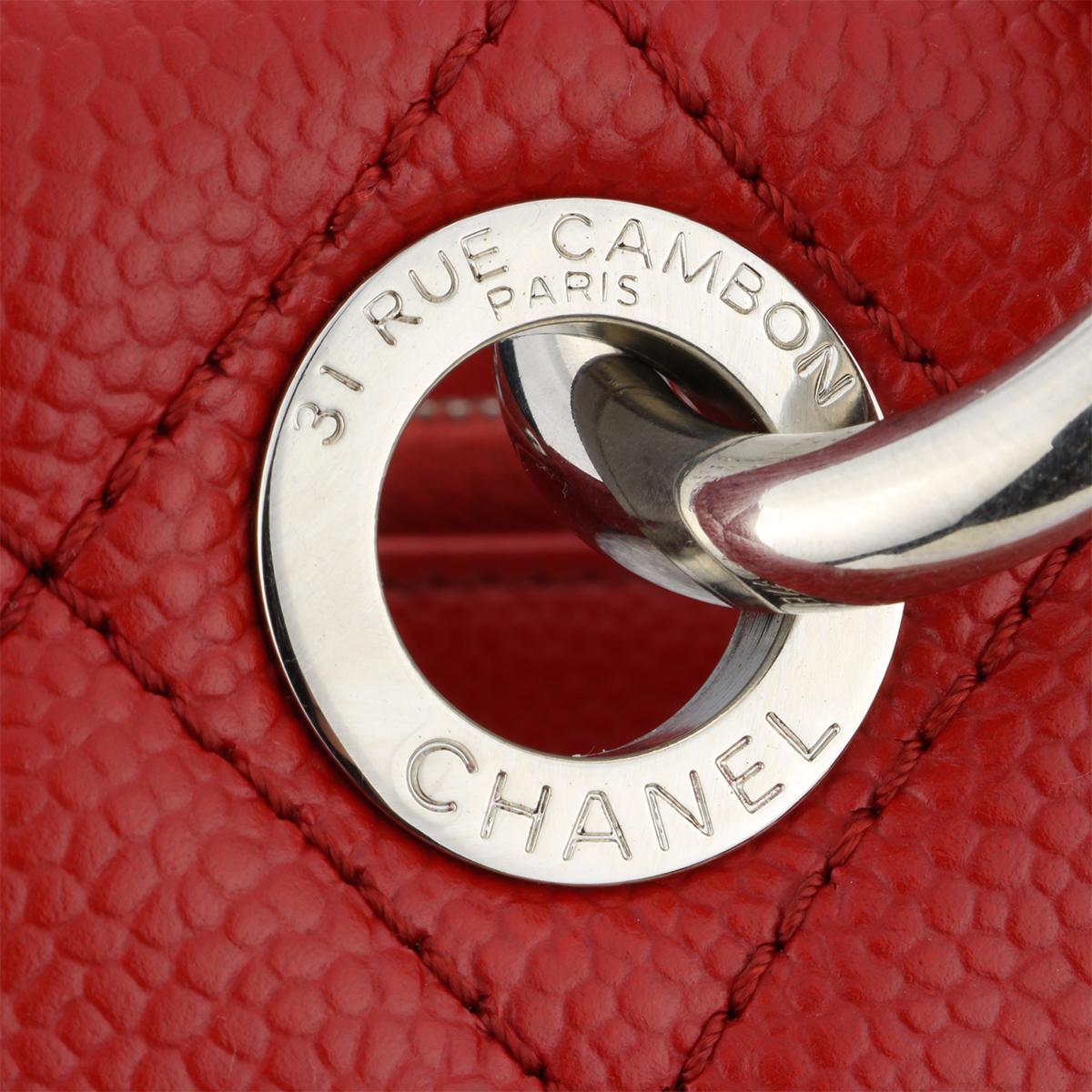 CHANEL Grand Shopping Tote (GST) Red Caviar with Silver Hardware 2013 8