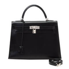 Hermes Kelly 32 Sellier with Palladium Hardware