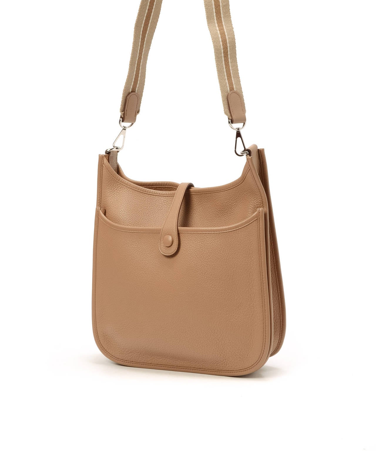 Women's Hermès Tabac-Camel Evelyne II PM in Taurillon Clémence
