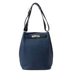 Hermès Bleu De Prusse So Kelly 22 in Togo leather