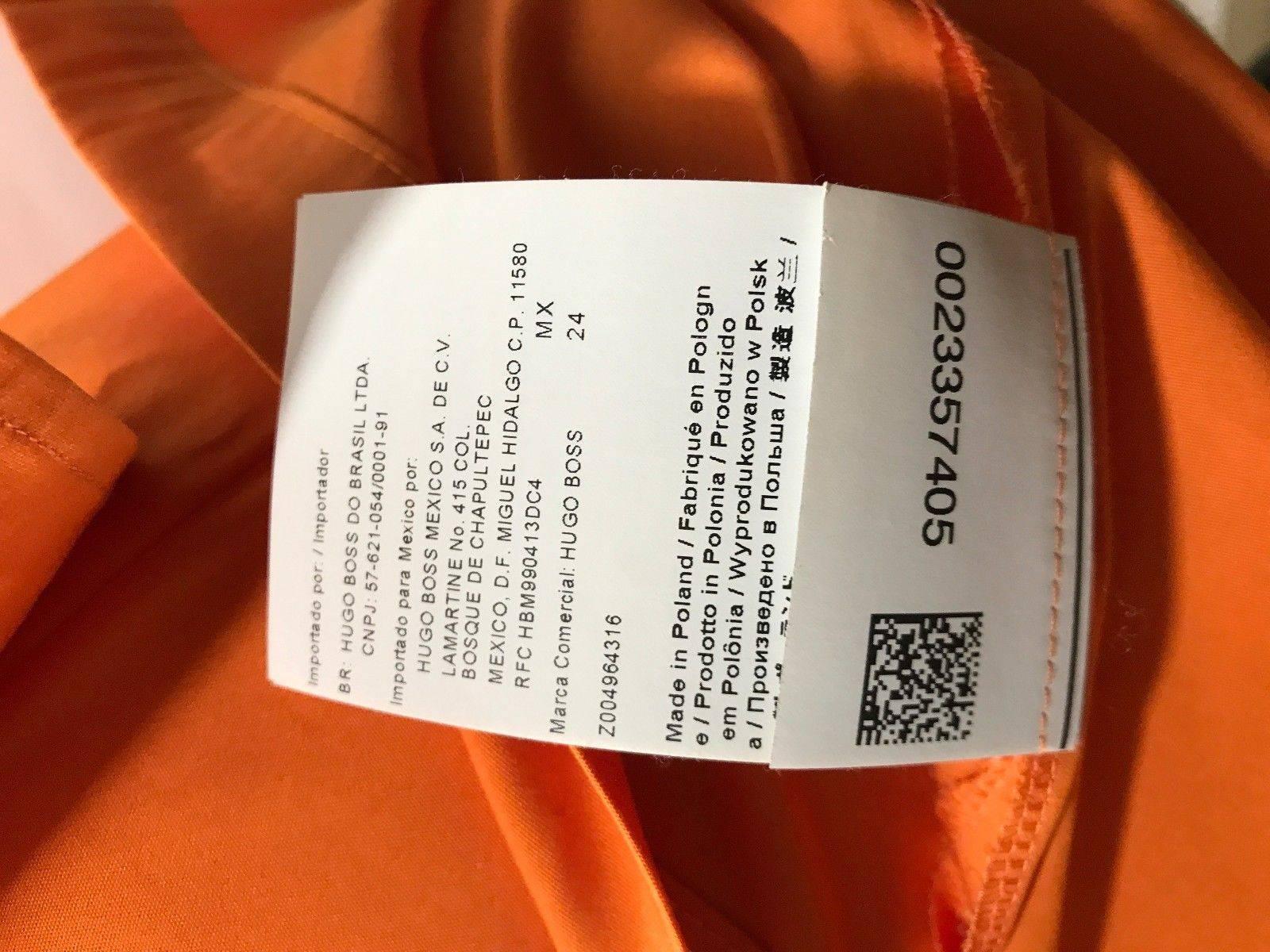 Hugo Boss Belted Orange Shirt Dress For Sale 3